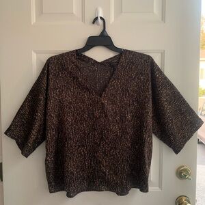 Banana Republic Brown Patterned Blouse